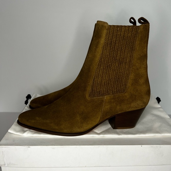 AMELYA LEATHER ANKLE BOOTS WITH ELASTIC - Picture 5 of 8